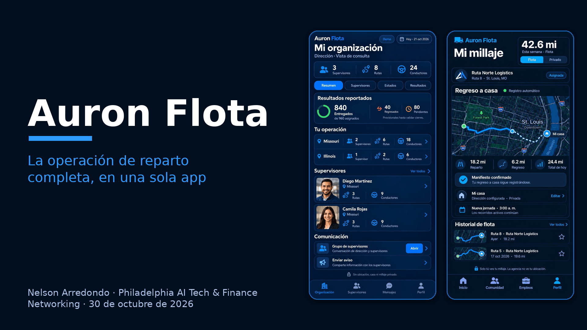 Lámina 1 de 12 de la presentación de Auron Flota