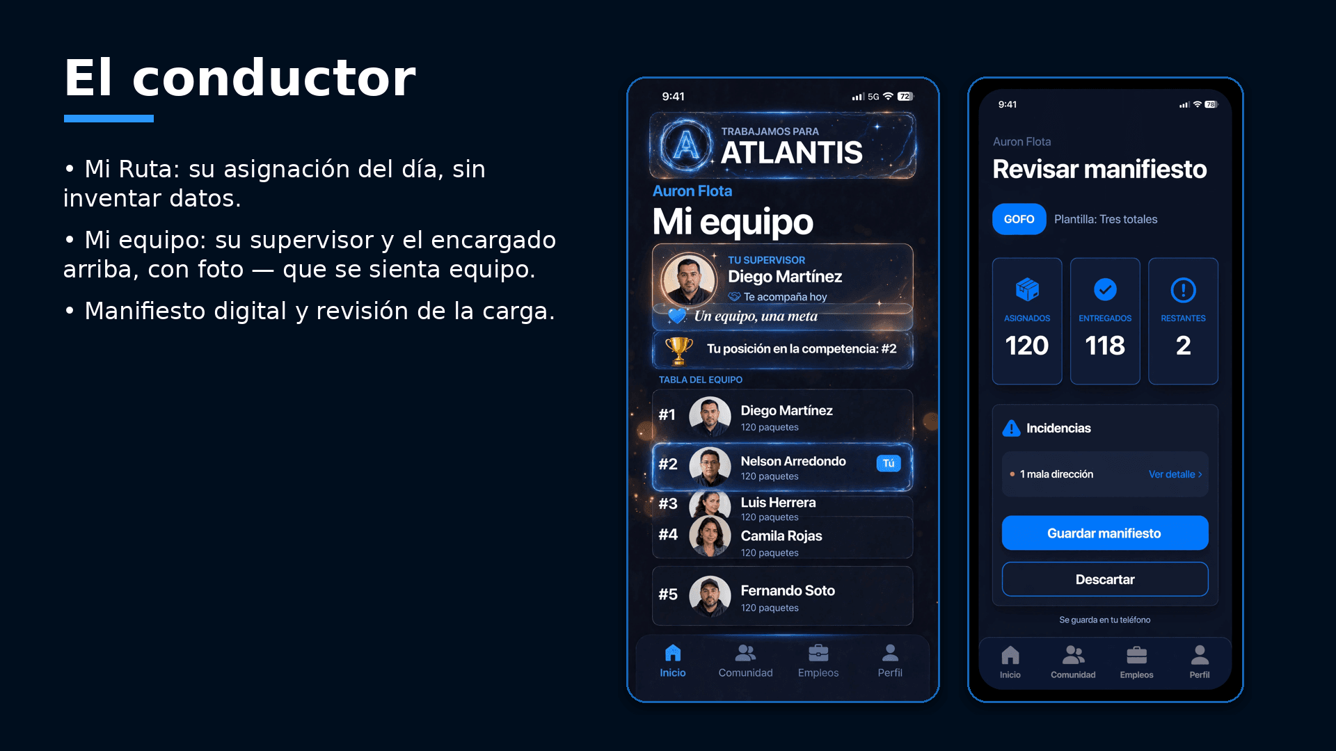 Lámina 3 de 12 de la presentación de Auron Flota