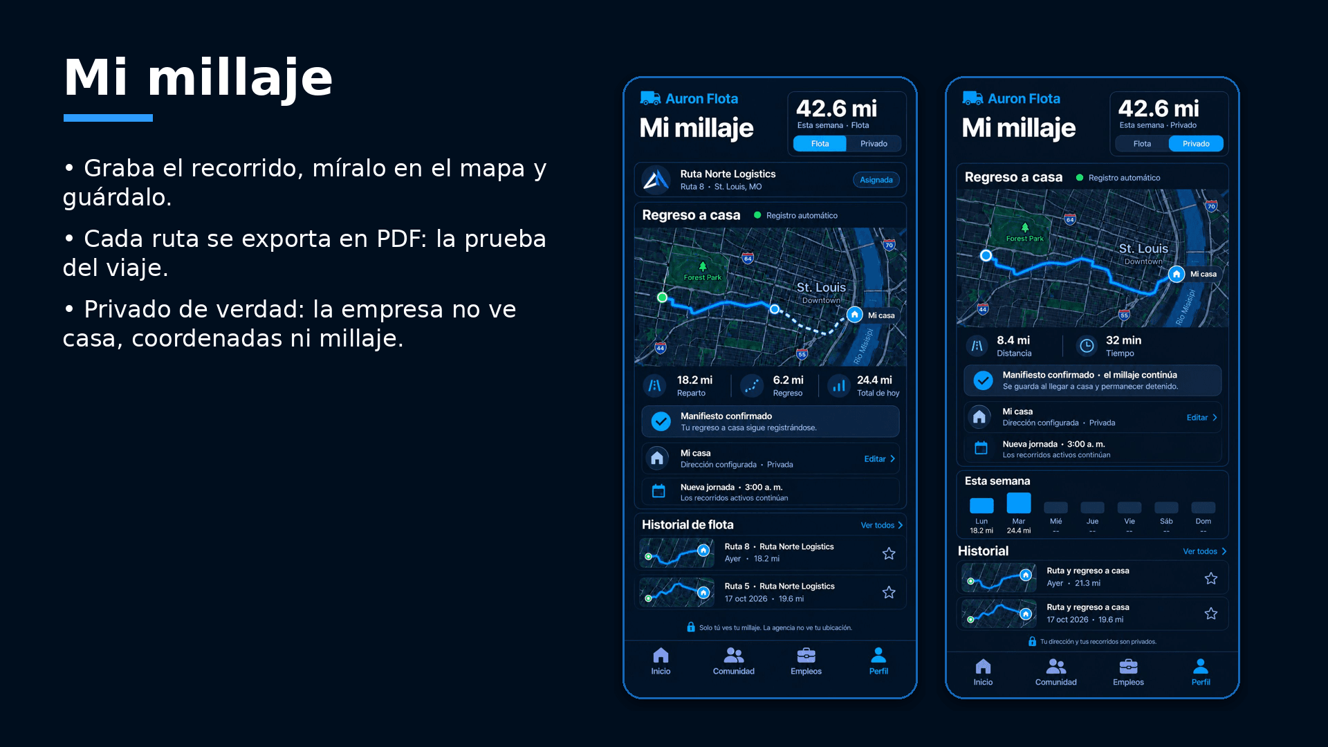 Lámina 4 de 12 de la presentación de Auron Flota
