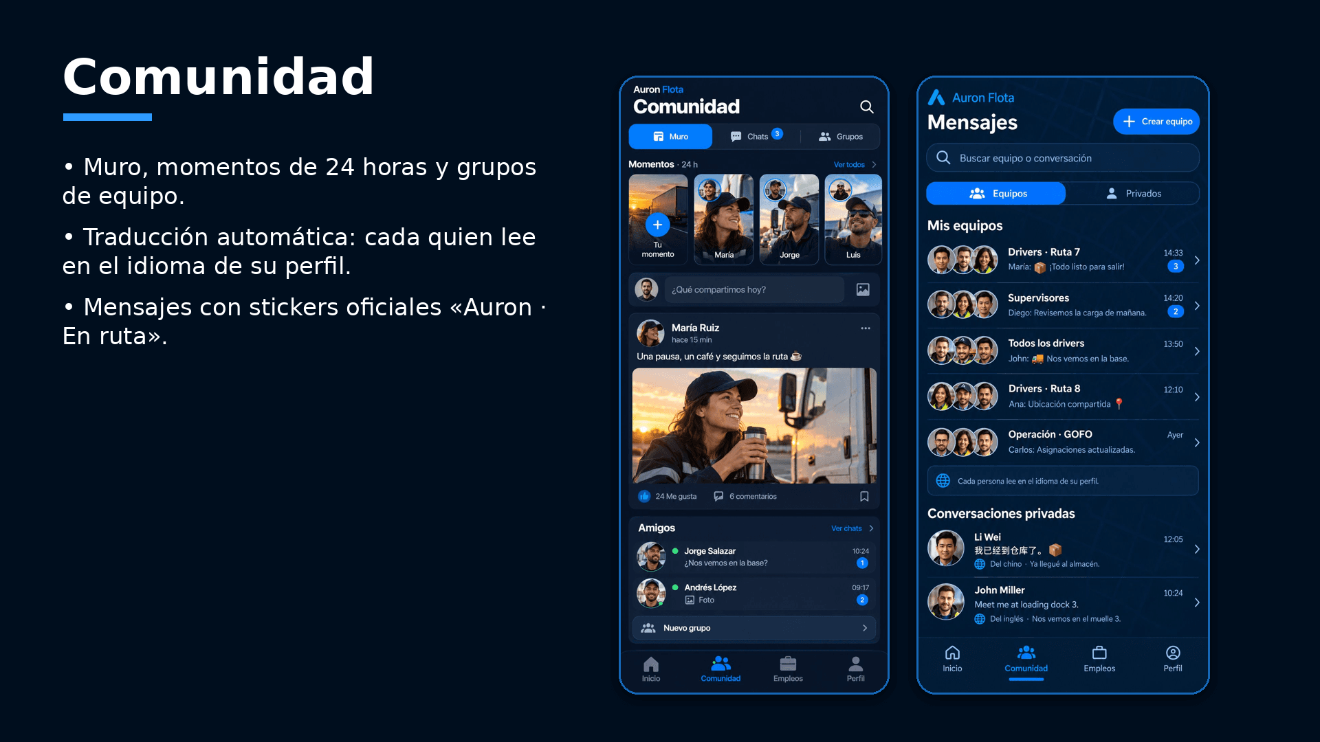 Lámina 5 de 12 de la presentación de Auron Flota